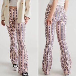 NEW Free PeoplePenny‎ Pull On Flare Jeans Stars And Stripes Print , 27